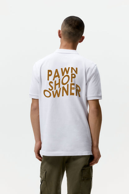 PAWN SHOP OWNER WHITE POLO SHIRT