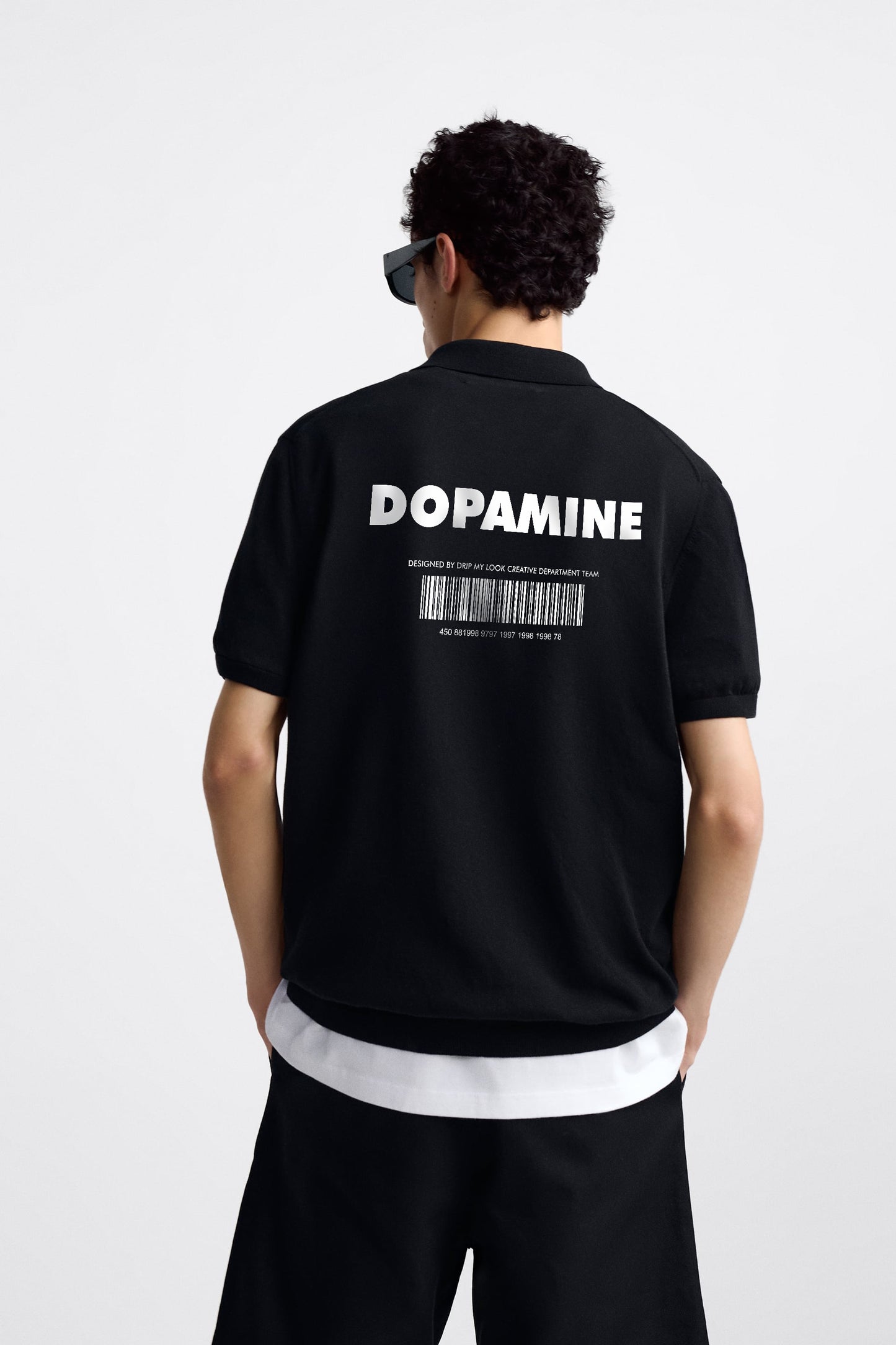 DOPAMINE BLACK POLO SHIRT