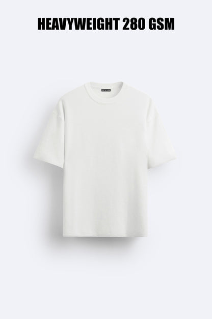 WHITE SWEATSHIRT HEAVYWEIGHT OVERSIZED T-SHIRT