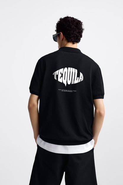 TEAQUILA BLACK POLO SHIRT