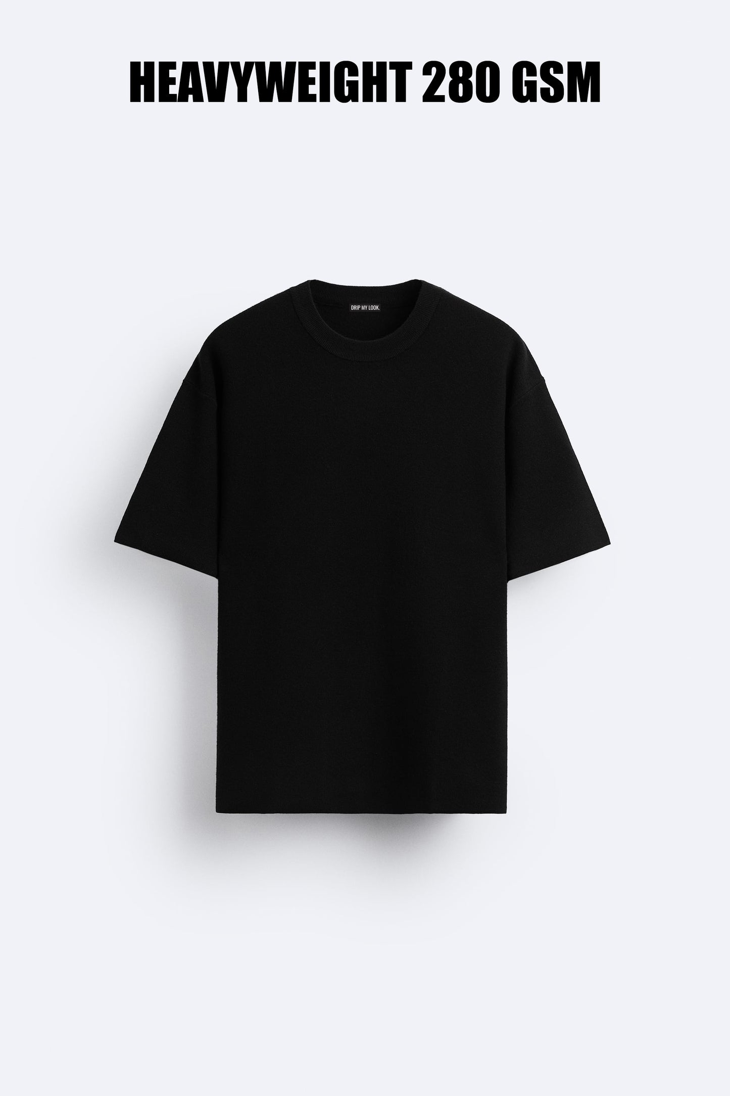 BLACK SWEATSHIRT HEAVYWEIGHT OVERSIZED T-SHIRT