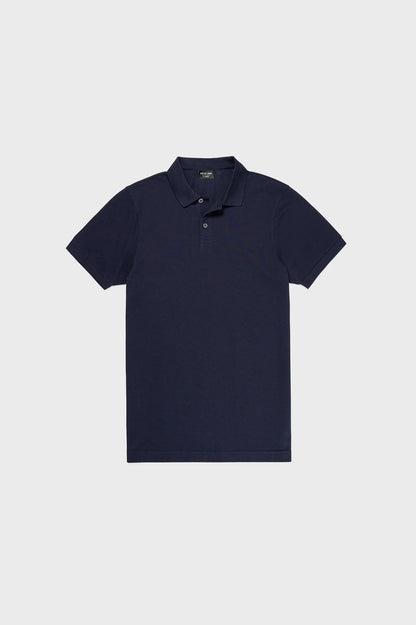 NAVY SUPER SOFT PIQUE KNIT REGULAR POLO SHIRT