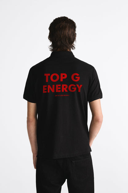 TOP G ENERGY BLACK POLO SHIRT