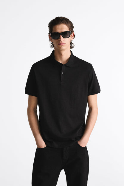 RICH BLACK POLO SHIRT