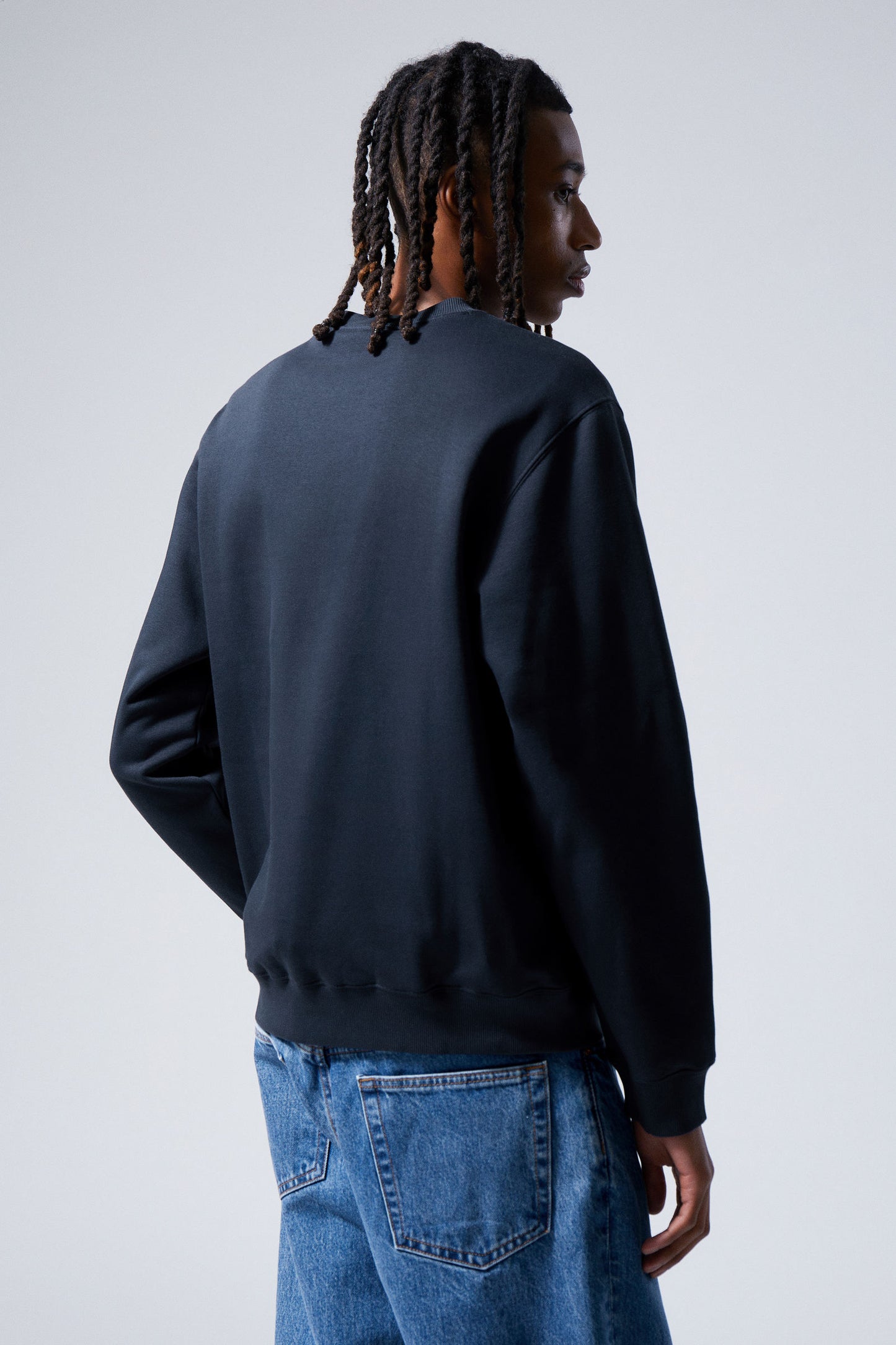 NAVY FLEECE HEAVYWEIGHT OVERSIZED SWEATSHIRT