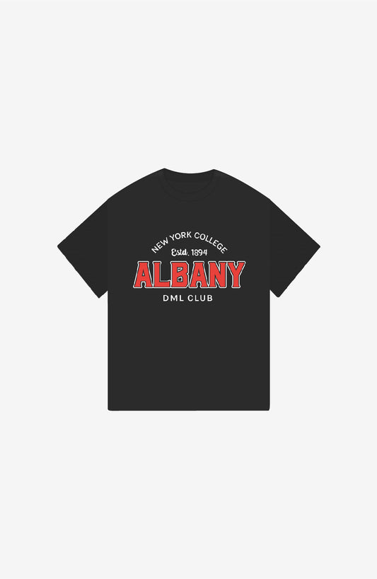 ALBANY JERSEY BLACK OVERSIZED T-SHIRT