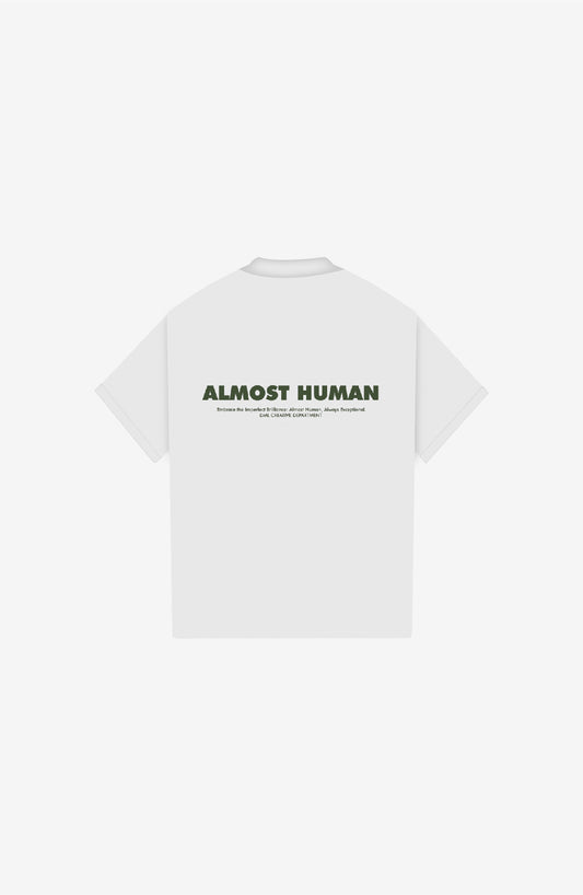 ALMOST HUMAN WHITE POLO SHIRT