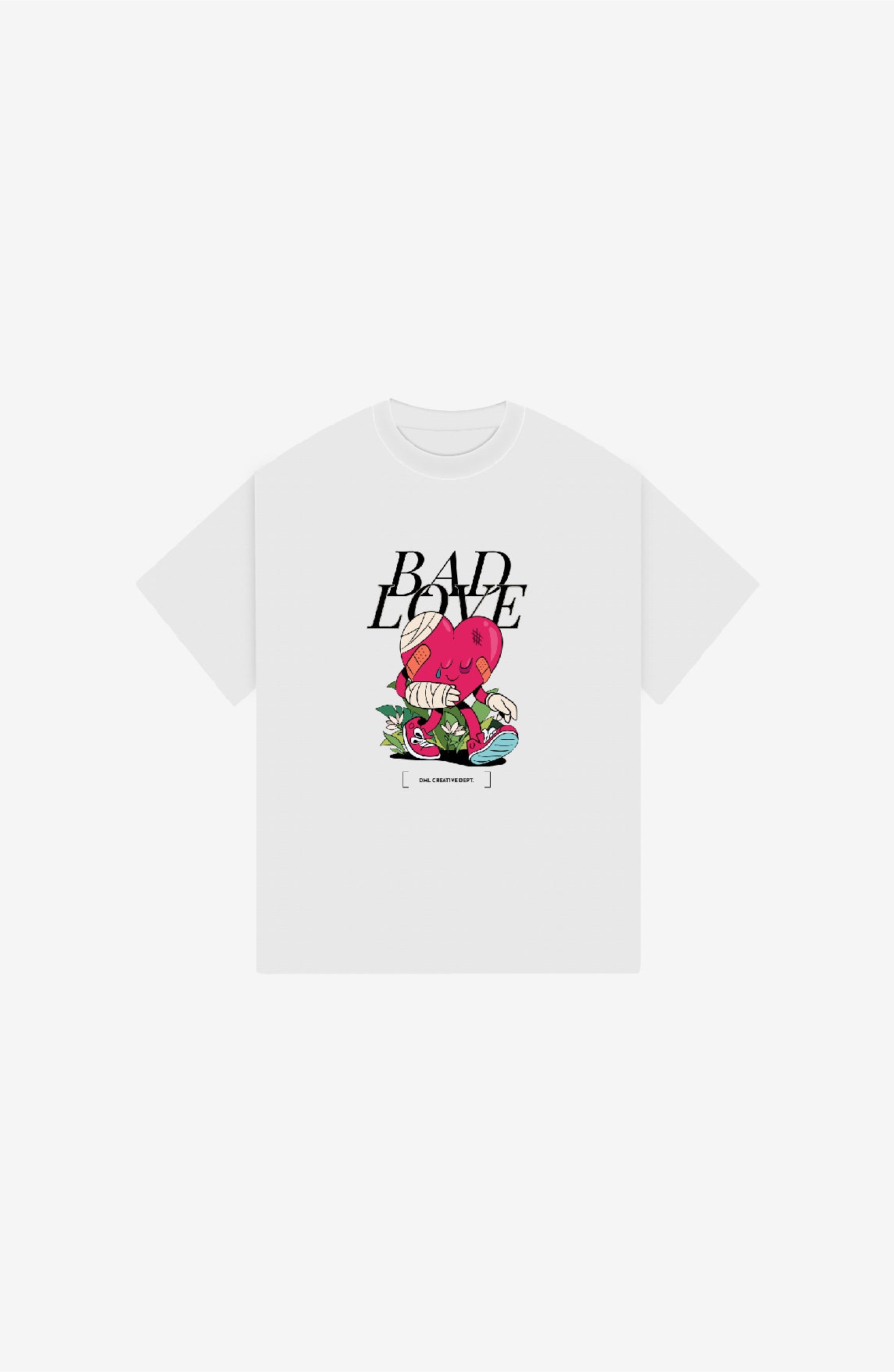 BAD LOVE WHITE OVERSIZED T-SHIRT