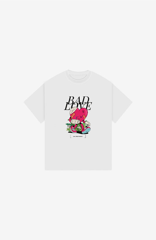 BAD LOVE WHITE OVERSIZED T-SHIRT