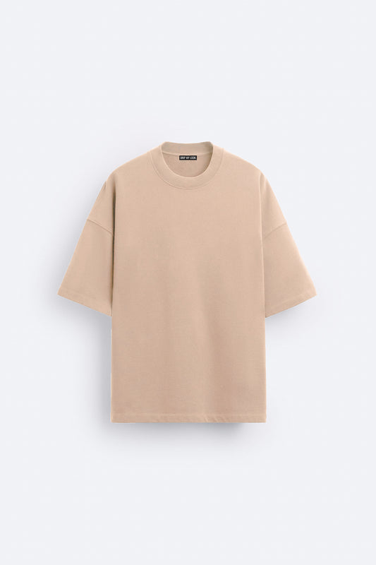 SAND 100% COTTON PREMIUM OVERSIZED T-SHIRT