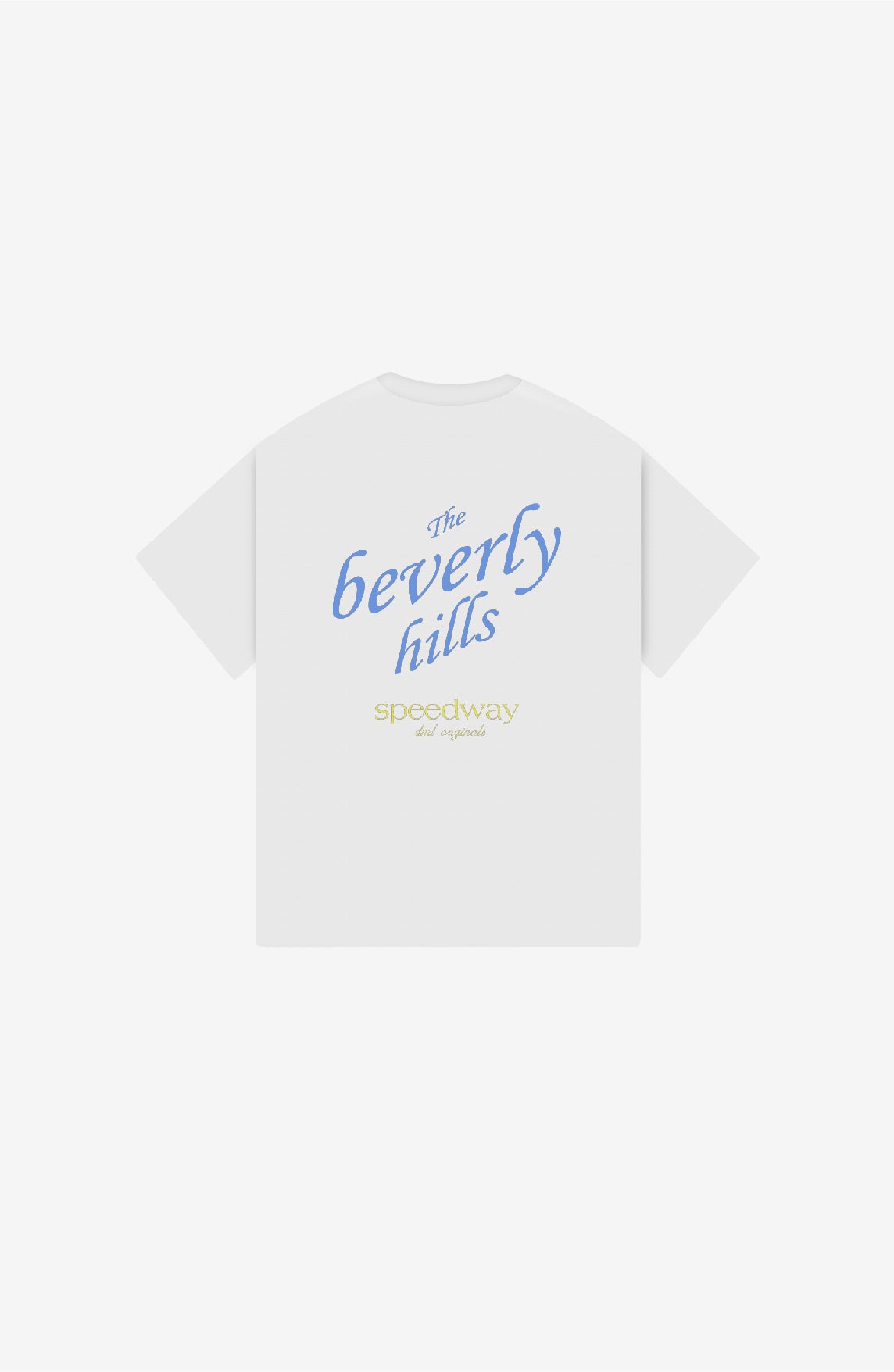 BEVERLY HILLS SPEEDWAY VINTAGE WHITE OVERSIZED T-SHIRT