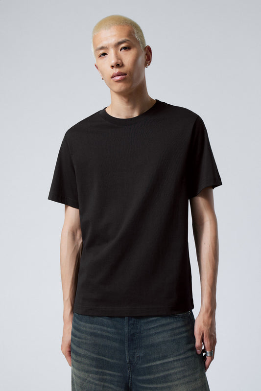 SUPRIMA COTTON BLACK REGULAR CLASSIC TSHIRT