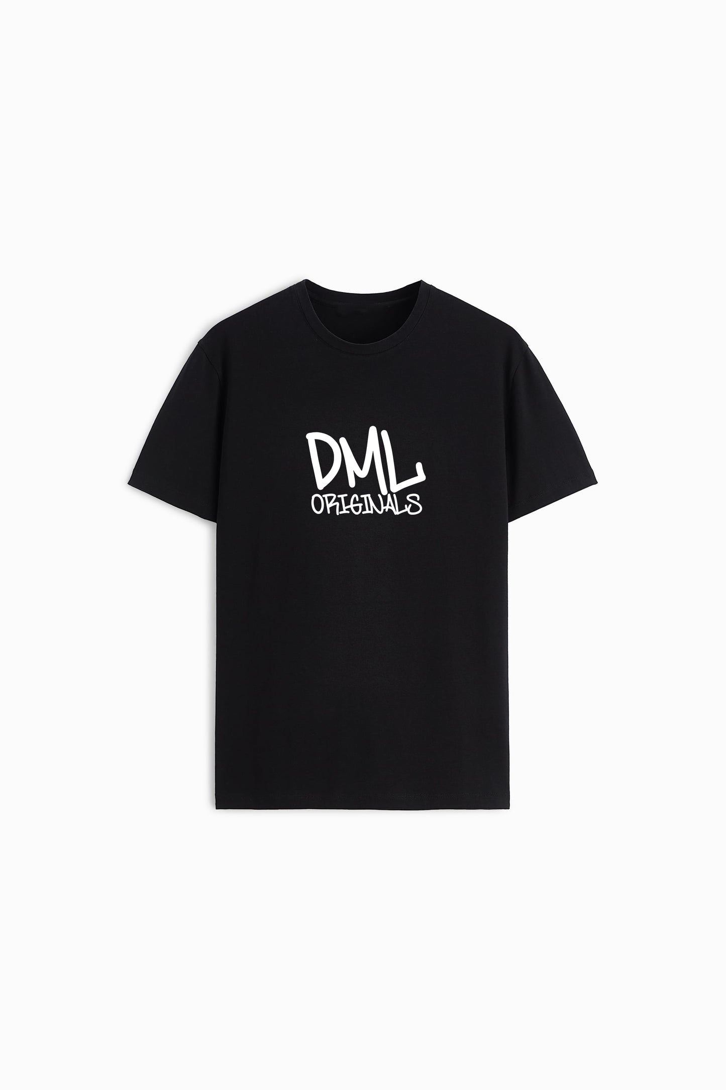 DML ORIGINALS PREMIUM COTTON ROUND NECK BLACK T-SHIRT