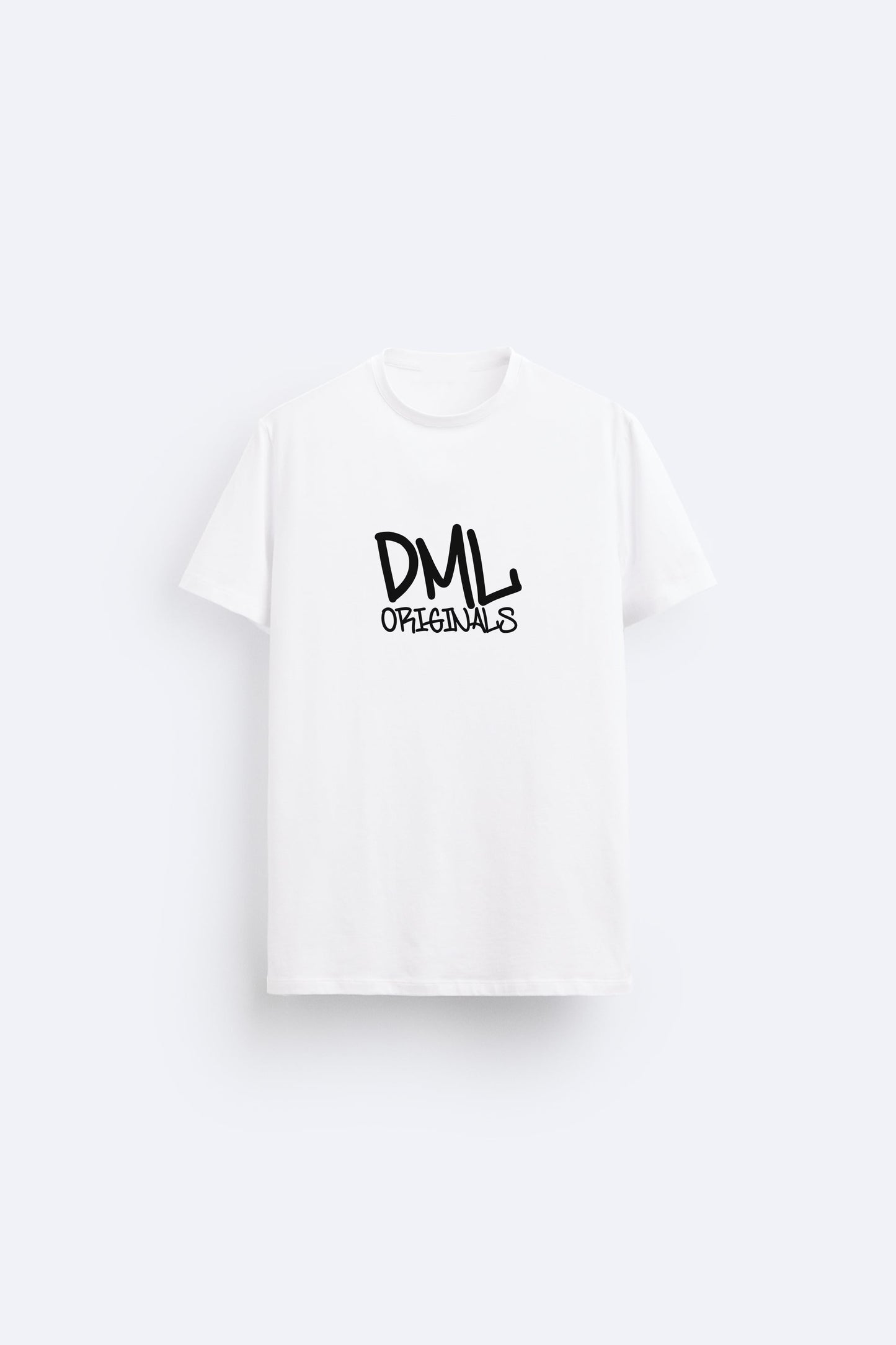 DML ORIGINALS PREMIUM COTTON ROUND NECK WHITE T-SHIRT