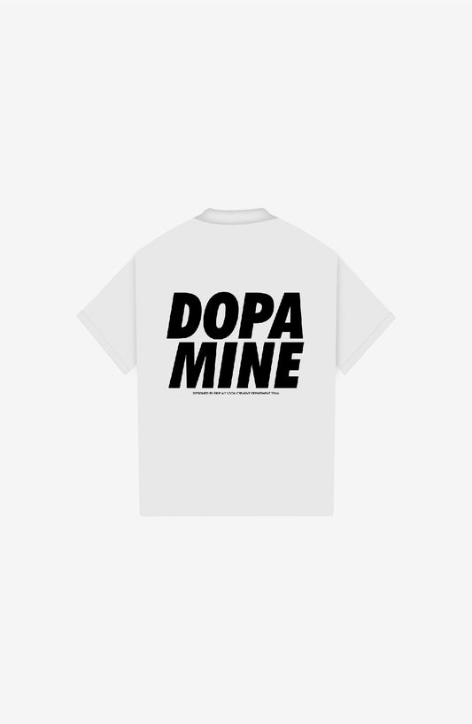 DOPA-MINE WHITE POLO SHIRT