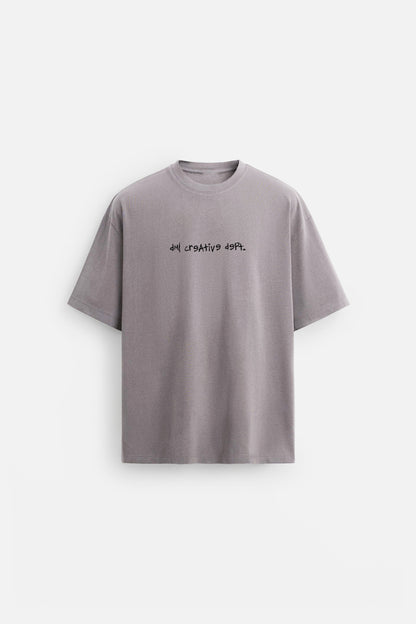 ASH GREY PORSCHE PREMIUM FRENCH TERRY OVERSIZED T-SHIRT