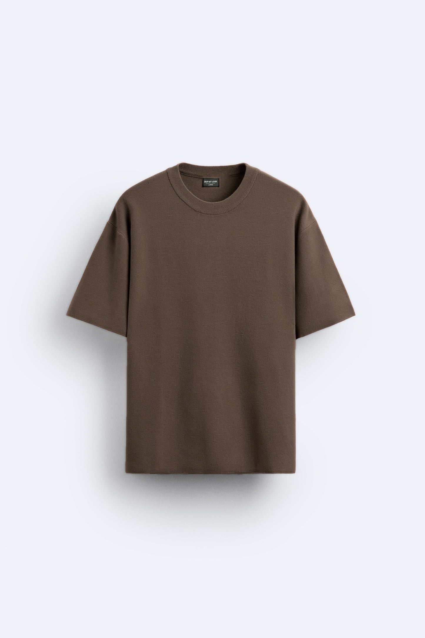 LATTE BROWN PREMIUM LOOP KNIT TERRY OVERSIZED T-SHIRT