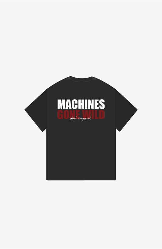 MACHINES GONE WILD VINTAGE BLACK OVERSIZED T-SHIRT