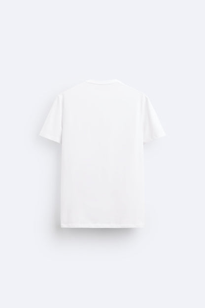 DML ORIGINALS PREMIUM COTTON ROUND NECK WHITE T-SHIRT