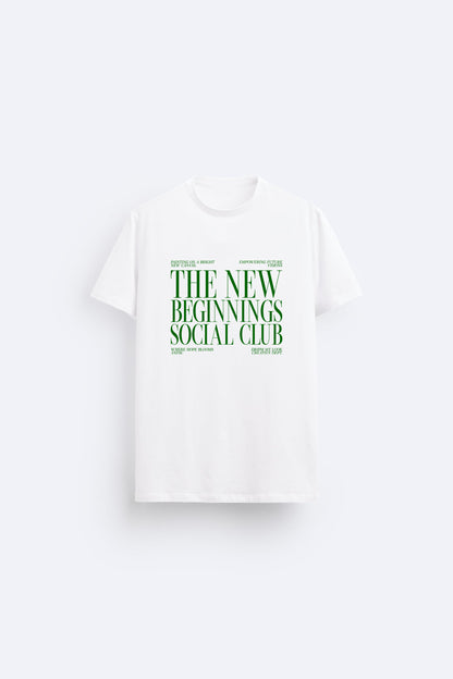 SOCIAL CLUB PREMIUM COTTON ROUND NECK WHITE T-SHIRT