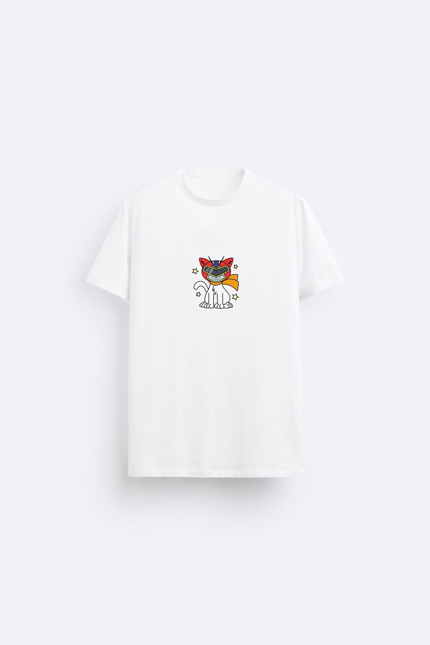 SUPER CAT PREMIUM COTTON ROUND NECK WHITE T-SHIRT