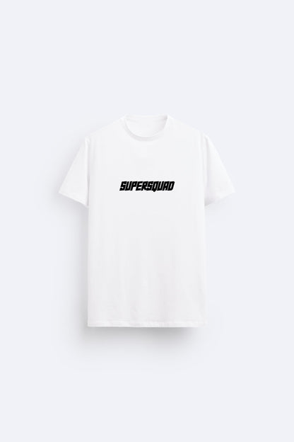 SUPERSQUAD PREMIUM COTTON ROUND NECK WHITE T-SHIRT