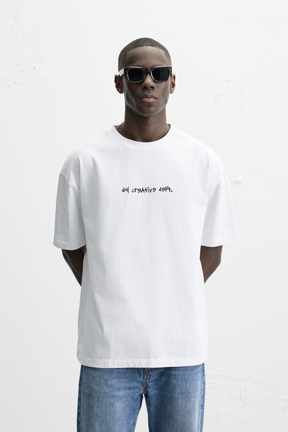 SUPER WHITE PORSCHE PREMIUM FRENCH TERRY OVERSIZED T-SHIRT