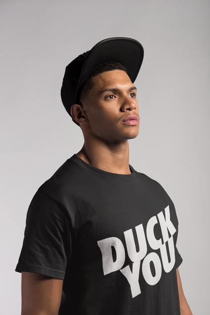 DUCK YOU PREMIUM COTTON ROUND NECK BLACK T-SHIRT