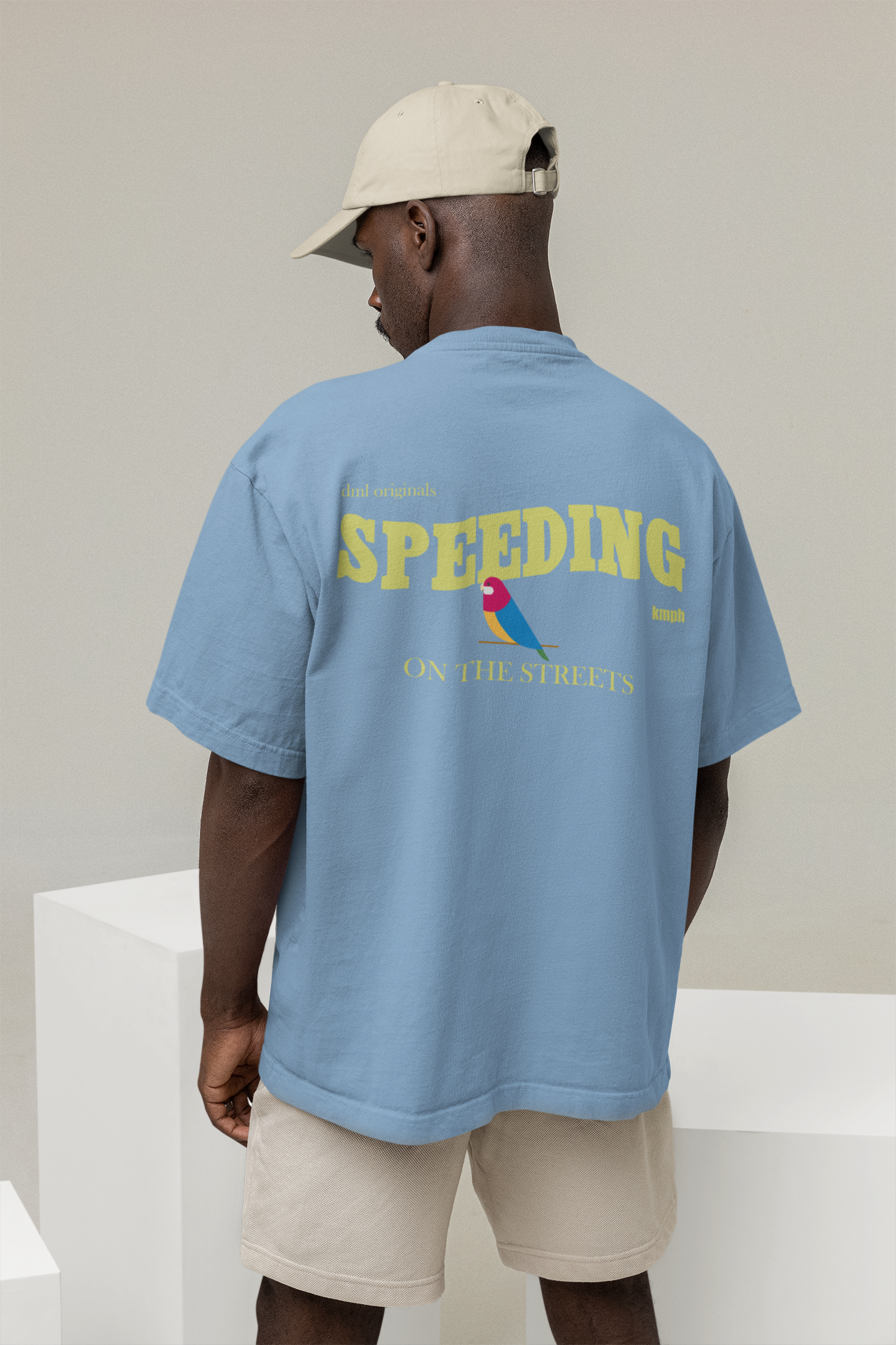 SPEEDING VINTAGE SKY OVERSIZED T-SHIRT