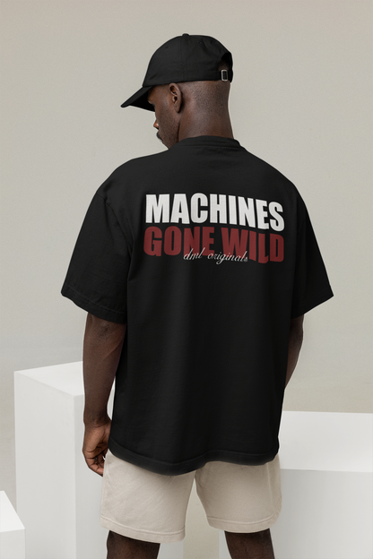 MACHINES GONE WILD VINTAGE BLACK OVERSIZED T-SHIRT