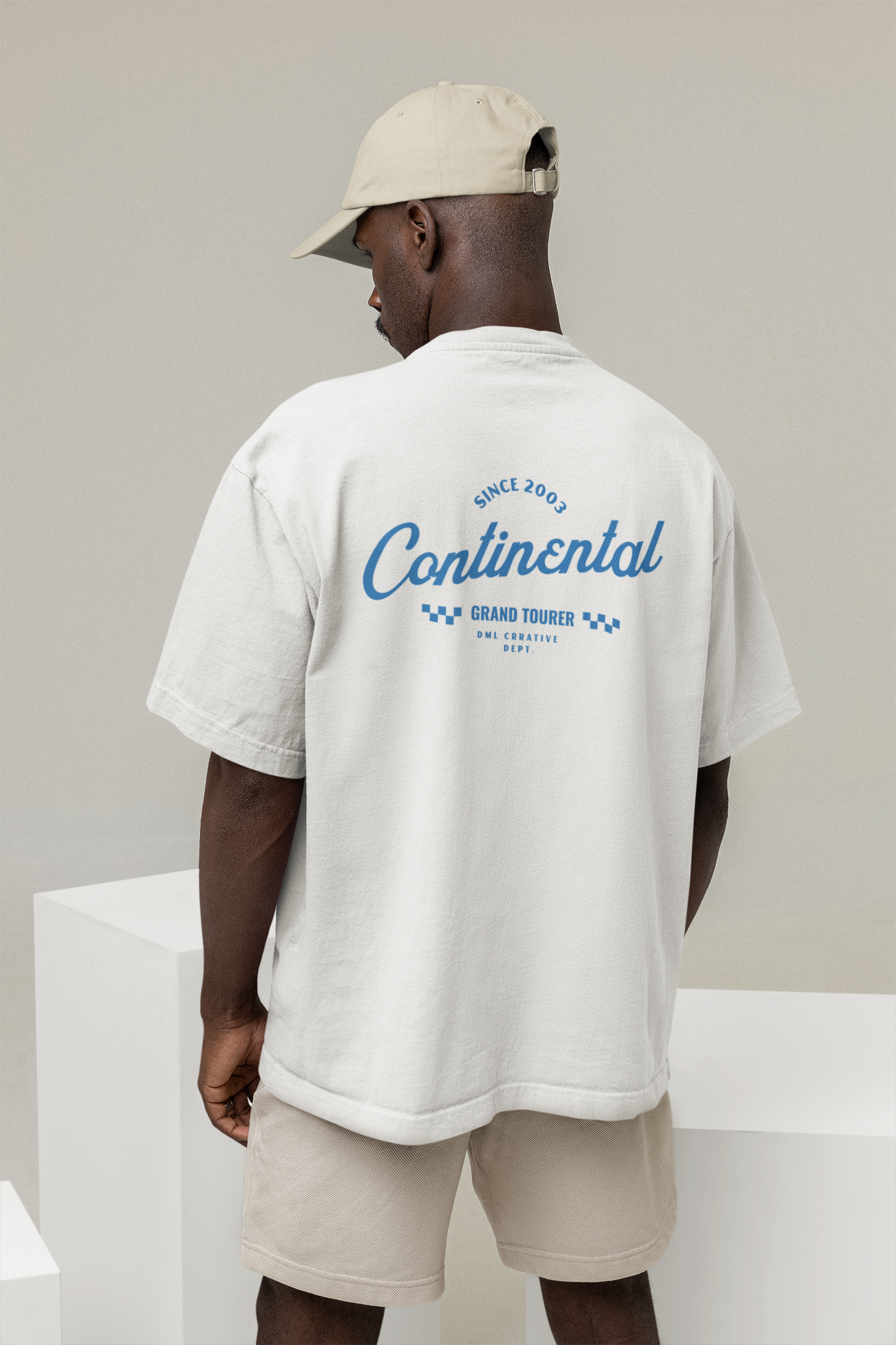 CONTINENTAL VINTAGE WHITE OVERSIZED T-SHIRT