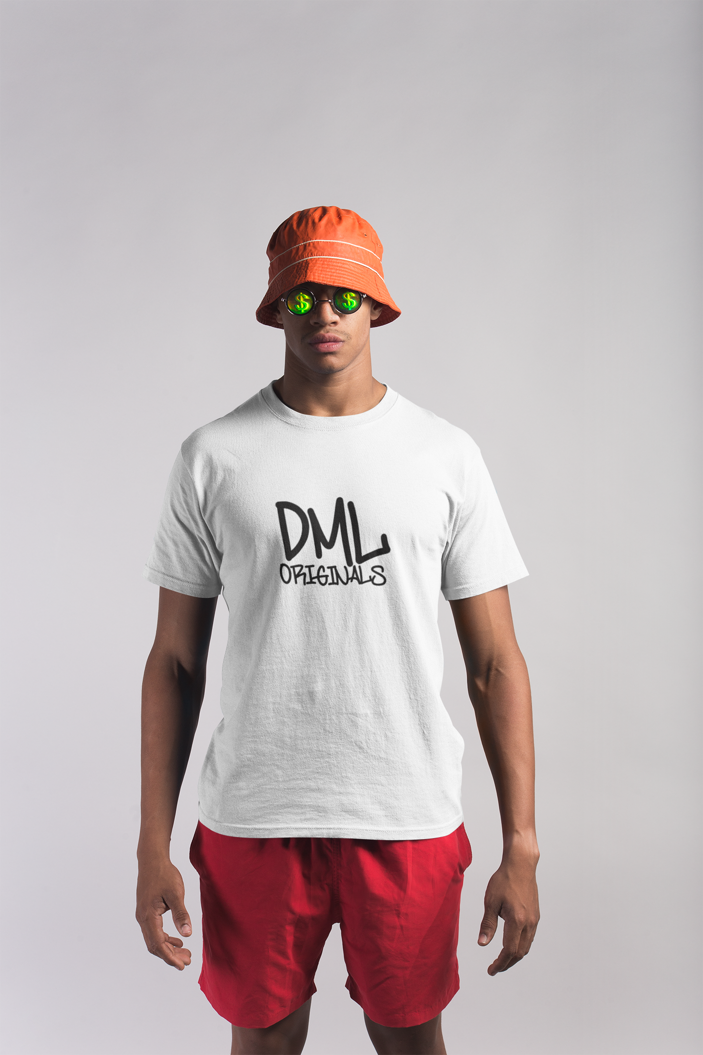 DML ORIGINALS PREMIUM COTTON ROUND NECK WHITE T-SHIRT