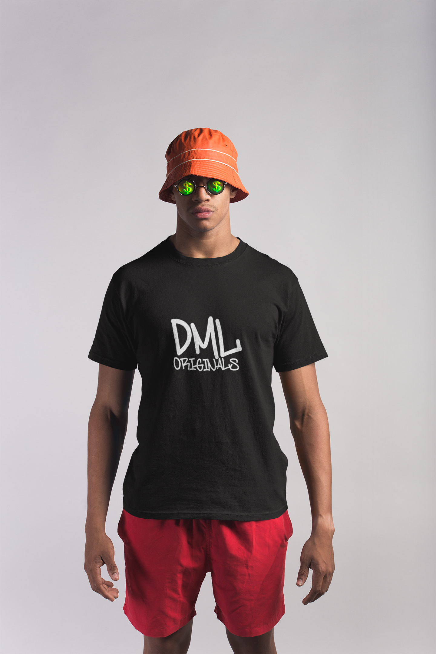 DML ORIGINALS PREMIUM COTTON ROUND NECK BLACK T-SHIRT