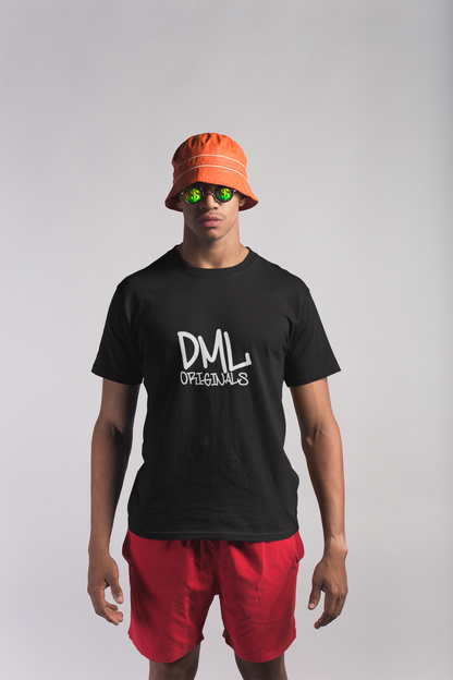 DML ORIGINALS PREMIUM COTTON ROUND NECK BLACK T-SHIRT