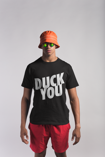 DUCK YOU PREMIUM COTTON ROUND NECK BLACK T-SHIRT