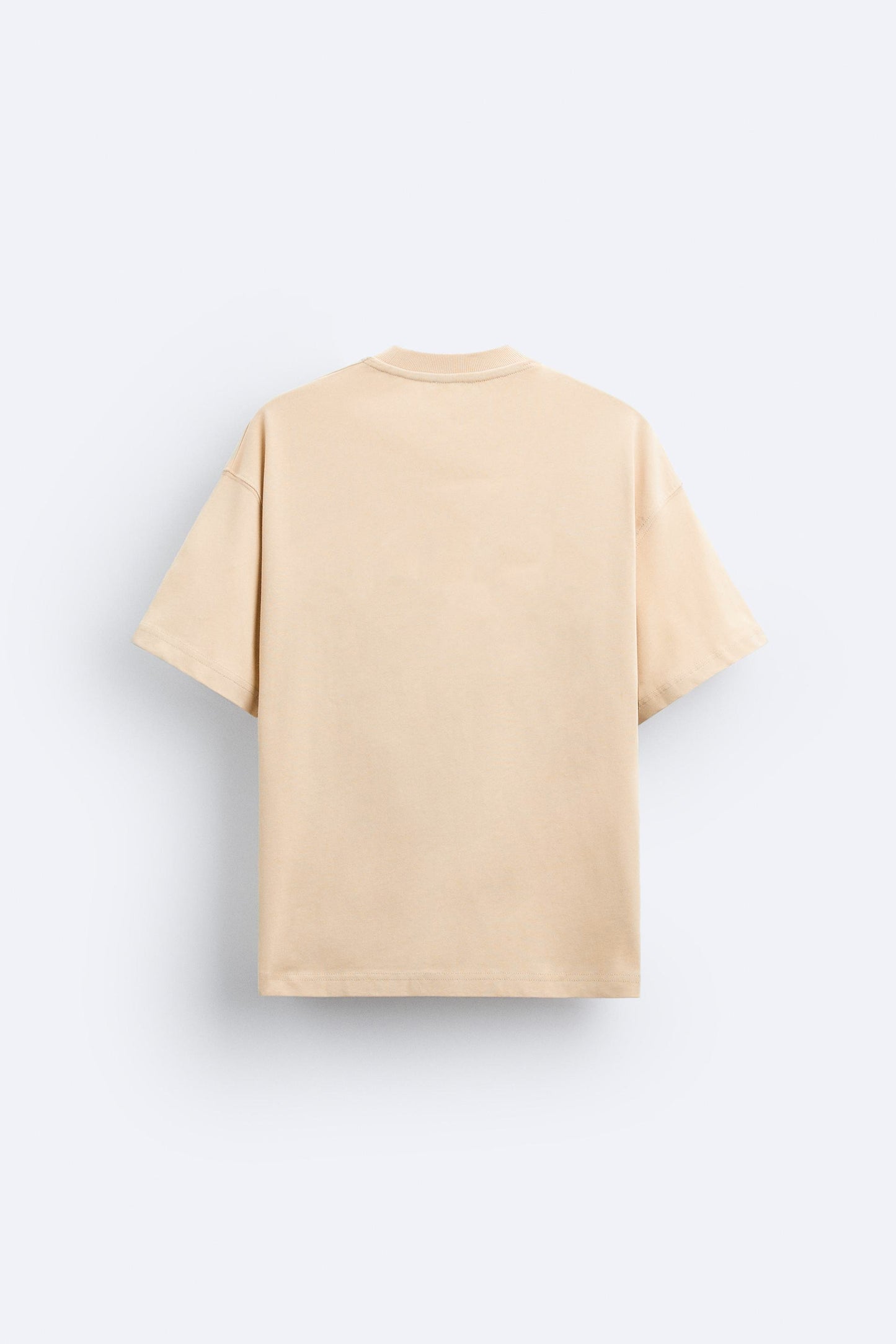 BEIGE PREMIUM LOOPKNIT TERRY OVERSIZED T-SHIRT