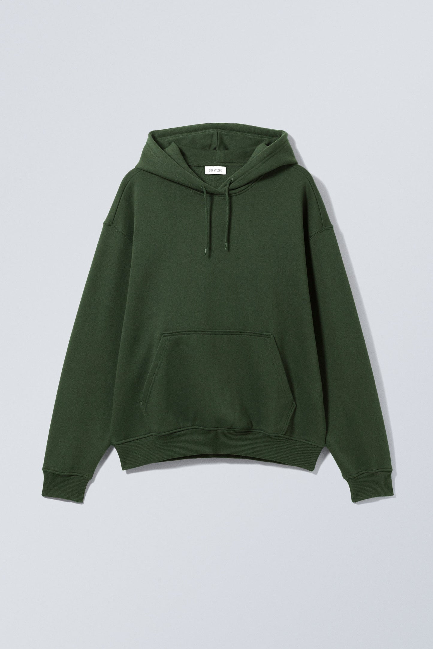 BOTTLE GREEN FLEECE HEAVYWEIGHT OVERSIZED HOODIE