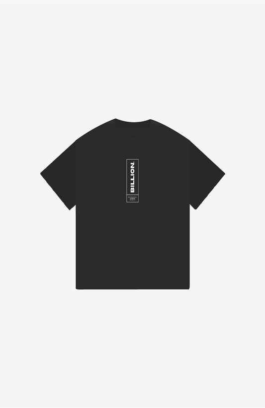 BILLION VERTICAL BLACK OVERSIZE T-SHIRT