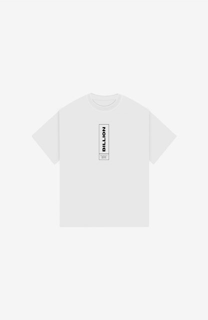 BILLION VERTICAL WHITE OVERSIZE T-SHIRT