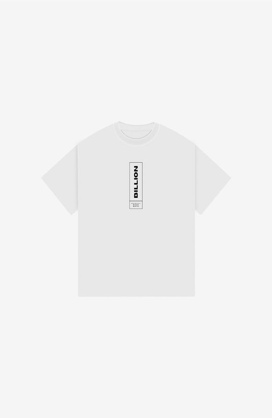 BILLION VERTICAL WHITE OVERSIZE T-SHIRT