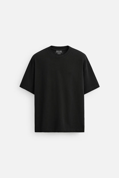 BLACK PREMIUM LOOPKNIT TERRY OVERSIZED T-SHIRT