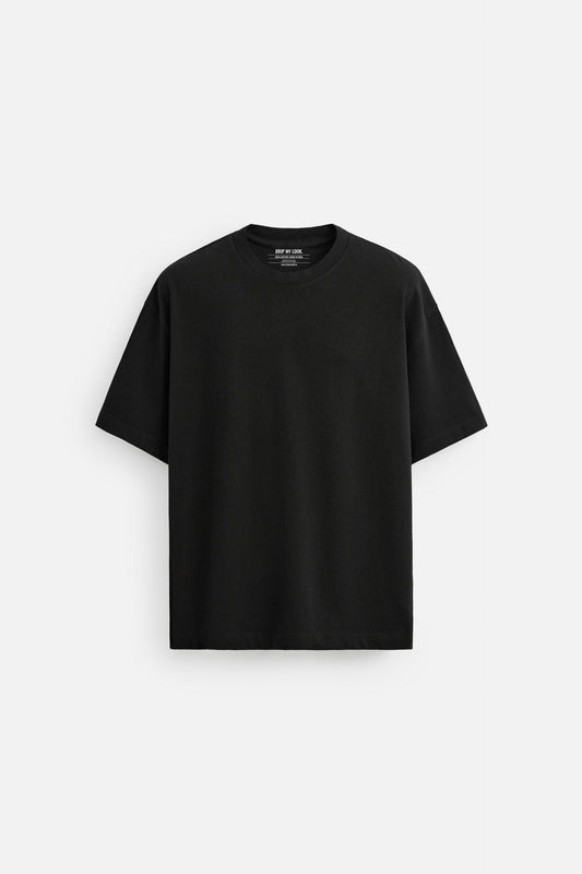 BLACK PREMIUM LOOPKNIT TERRY OVERSIZED T-SHIRT