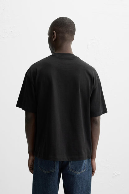 BLACK PREMIUM LOOPKNIT TERRY OVERSIZED T-SHIRT