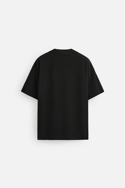 BLACK PREMIUM LOOPKNIT TERRY OVERSIZED T-SHIRT