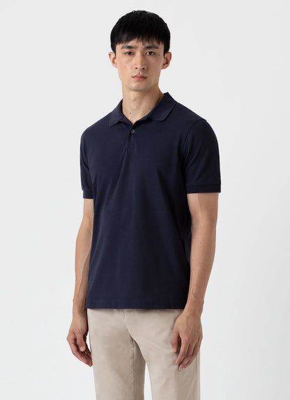 NAVY SUPER SOFT PIQUE KNIT REGULAR POLO SHIRT