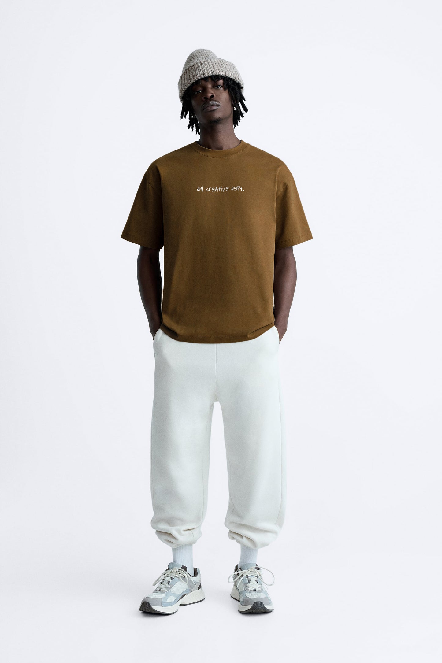 MOCHA BROWN PORSCHE TSHIRT, FRENCH TERRY OVERSIZED T-SHIRT