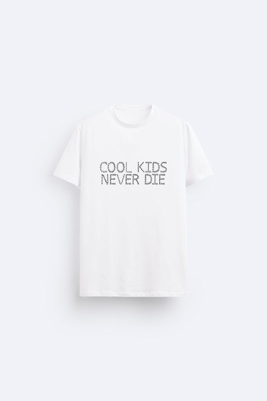 COOL KIDS PREMIUM COTTON ROUND NECK WHITE T-SHIRT