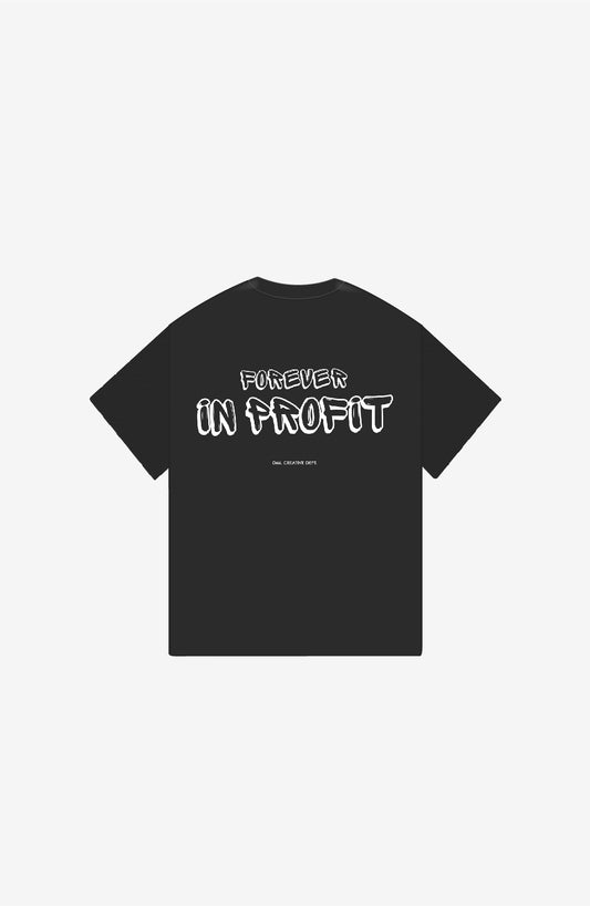 FOREVER IN PROFIT BLACK OVERSIZE T-SHIRT