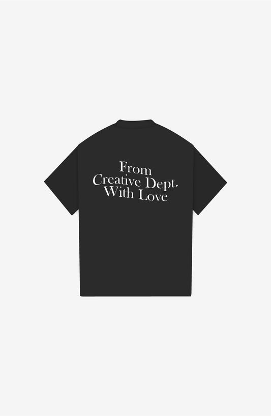 CREATIVE DEPT WITH LOVE BLACK POLO SHIRT