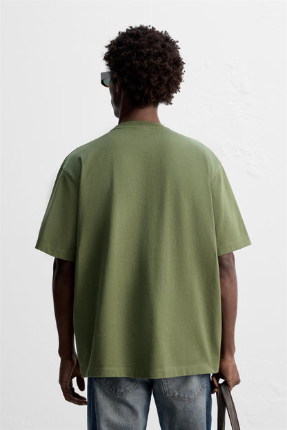 FOREST GREEN PREMIUM LOOPKNIT TERRY OVERSIZED T-SHIRT